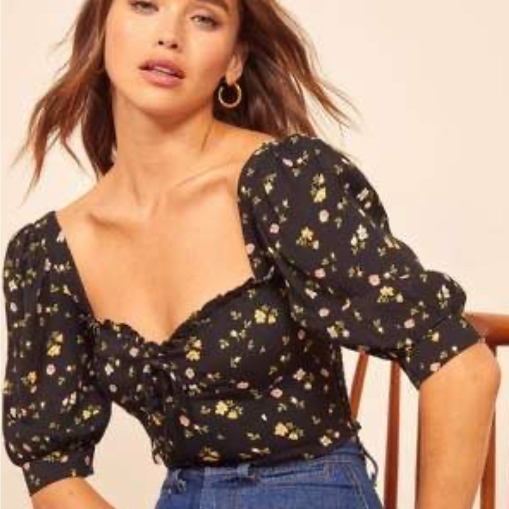 Floral Black Women's Top